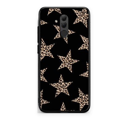 Θήκη Huawei Mate 20 Lite Leopard Stars on Black από τη Smartfits με σχέδιο στο πίσω μέρος και μαύρο περίβλημα | Huawei Mate 20 Lite Leopard Stars on Black case with colorful back and black bezels