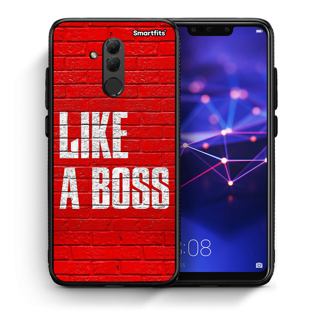 Θήκη Huawei Mate 20 Lite Like A Boss από τη Smartfits με σχέδιο στο πίσω μέρος και μαύρο περίβλημα | Huawei Mate 20 Lite Like A Boss case with colorful back and black bezels