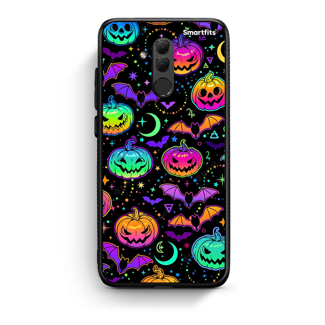 Huawei Mate 20 Lite Neon Halloween θήκη από τη Smartfits με σχέδιο στο πίσω μέρος και μαύρο περίβλημα | Smartphone case with colorful back and black bezels by Smartfits