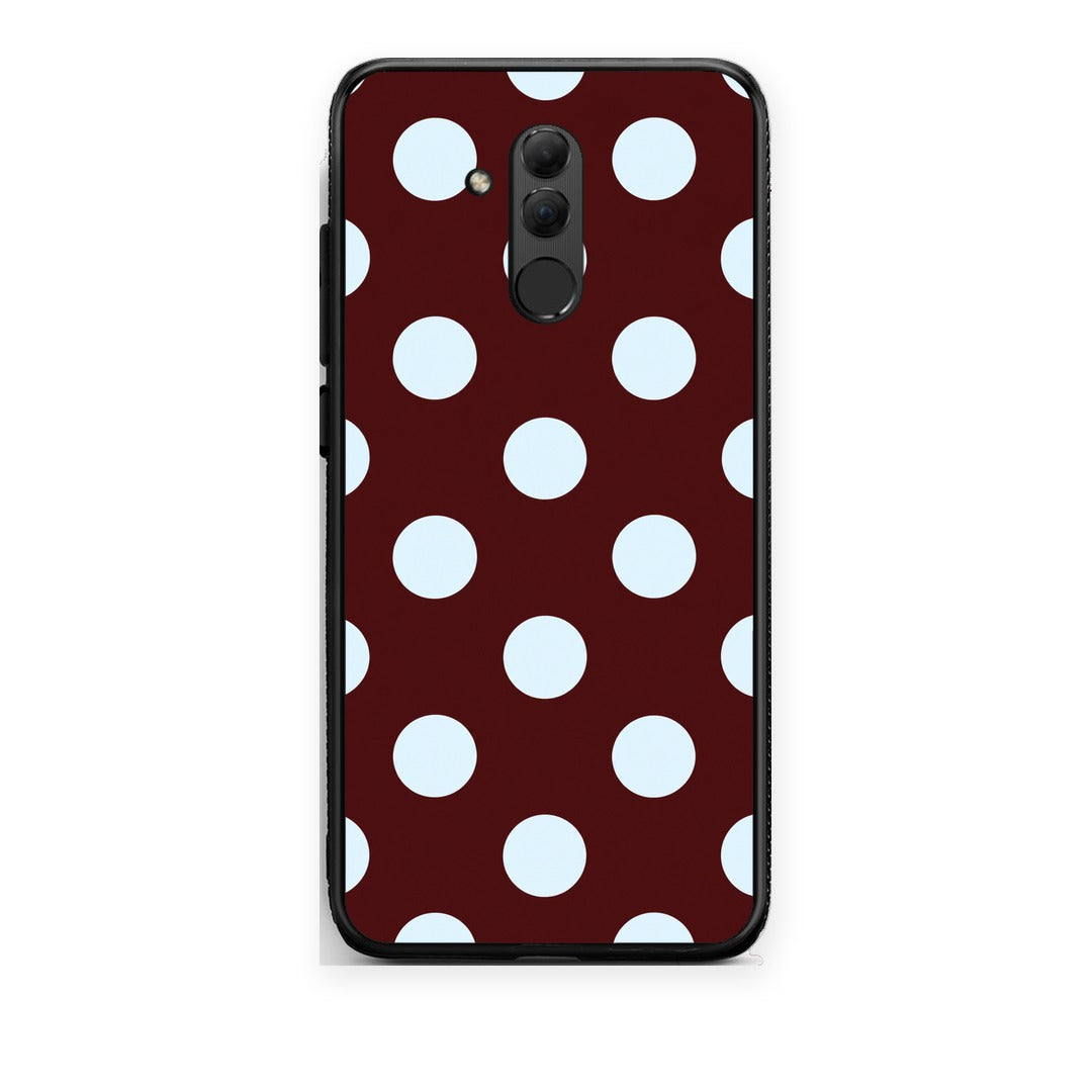 Θήκη Huawei Mate 20 Lite Pale Blue Large Polka Dots on Burgundy από τη Smartfits με σχέδιο στο πίσω μέρος και μαύρο περίβλημα | Huawei Mate 20 Lite Pale Blue Large Polka Dots on Burgundy case with colorful back and black bezels