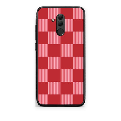 Θήκη Huawei Mate 20 Lite Red and Pink Striped Checks από τη Smartfits με σχέδιο στο πίσω μέρος και μαύρο περίβλημα | Huawei Mate 20 Lite Red and Pink Striped Checks case with colorful back and black bezels