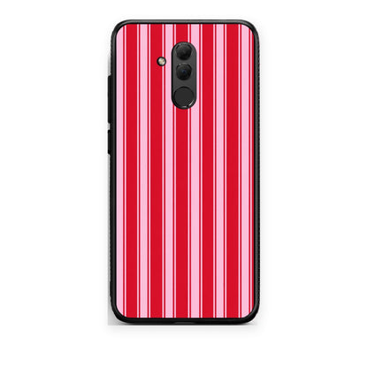 Θήκη Huawei Mate 20 Lite Red and Pink Vertical Pinstripes από τη Smartfits με σχέδιο στο πίσω μέρος και μαύρο περίβλημα | Huawei Mate 20 Lite Red and Pink Vertical Pinstripes case with colorful back and black bezels