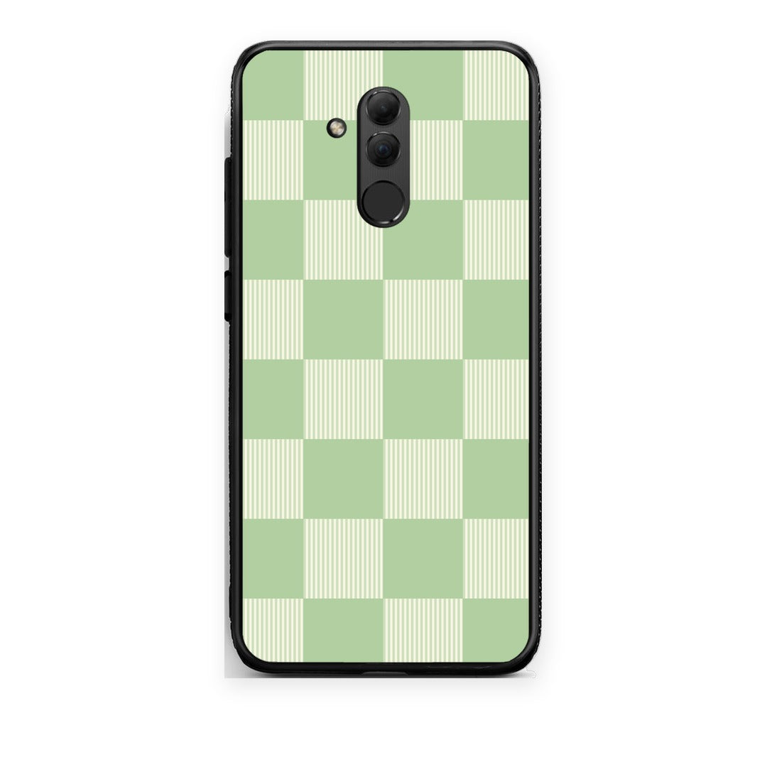 Θήκη Huawei Mate 20 Lite Sage and Cream Striped Checks από τη Smartfits με σχέδιο στο πίσω μέρος και μαύρο περίβλημα | Huawei Mate 20 Lite Sage and Cream Striped Checks case with colorful back and black bezels