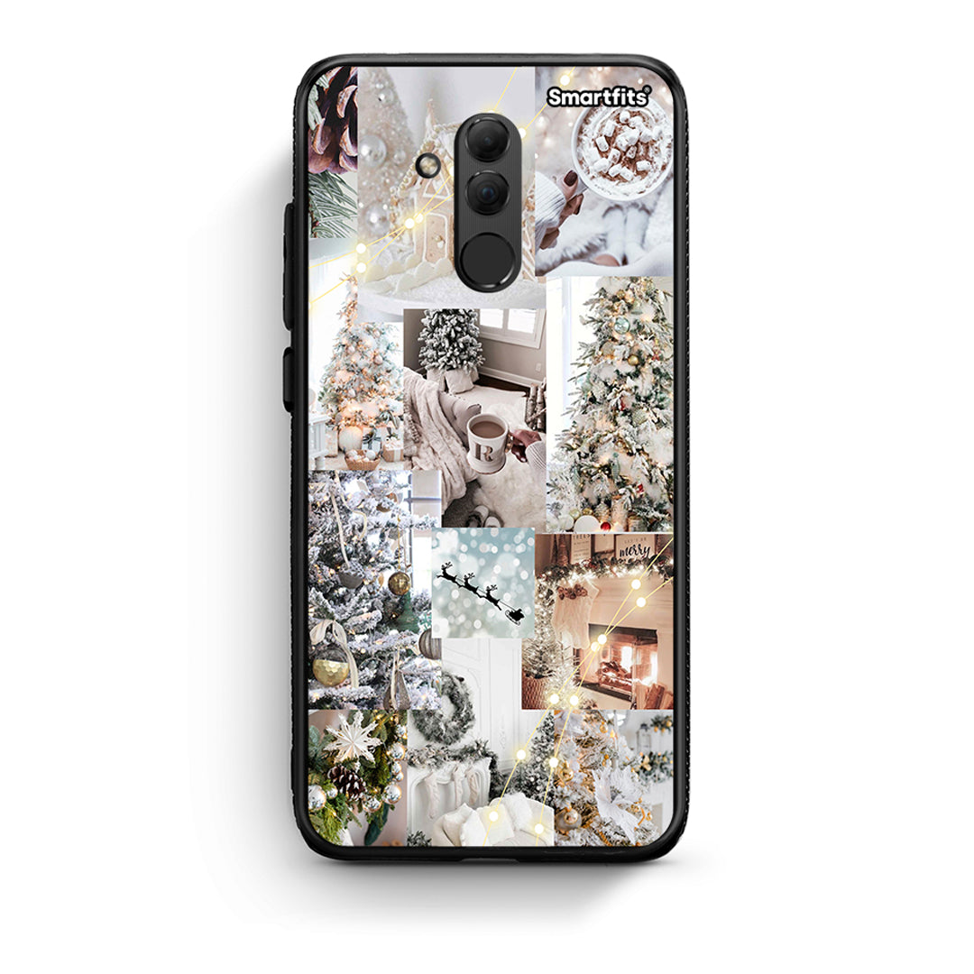 Huawei Mate 20 Lite White Christmas θήκη από τη Smartfits με σχέδιο στο πίσω μέρος και μαύρο περίβλημα | Smartphone case with colorful back and black bezels by Smartfits