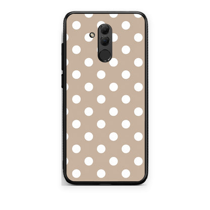 Θήκη Huawei Mate 20 Lite White Polka Dots on Taupe από τη Smartfits με σχέδιο στο πίσω μέρος και μαύρο περίβλημα | Huawei Mate 20 Lite White Polka Dots on Taupe case with colorful back and black bezels