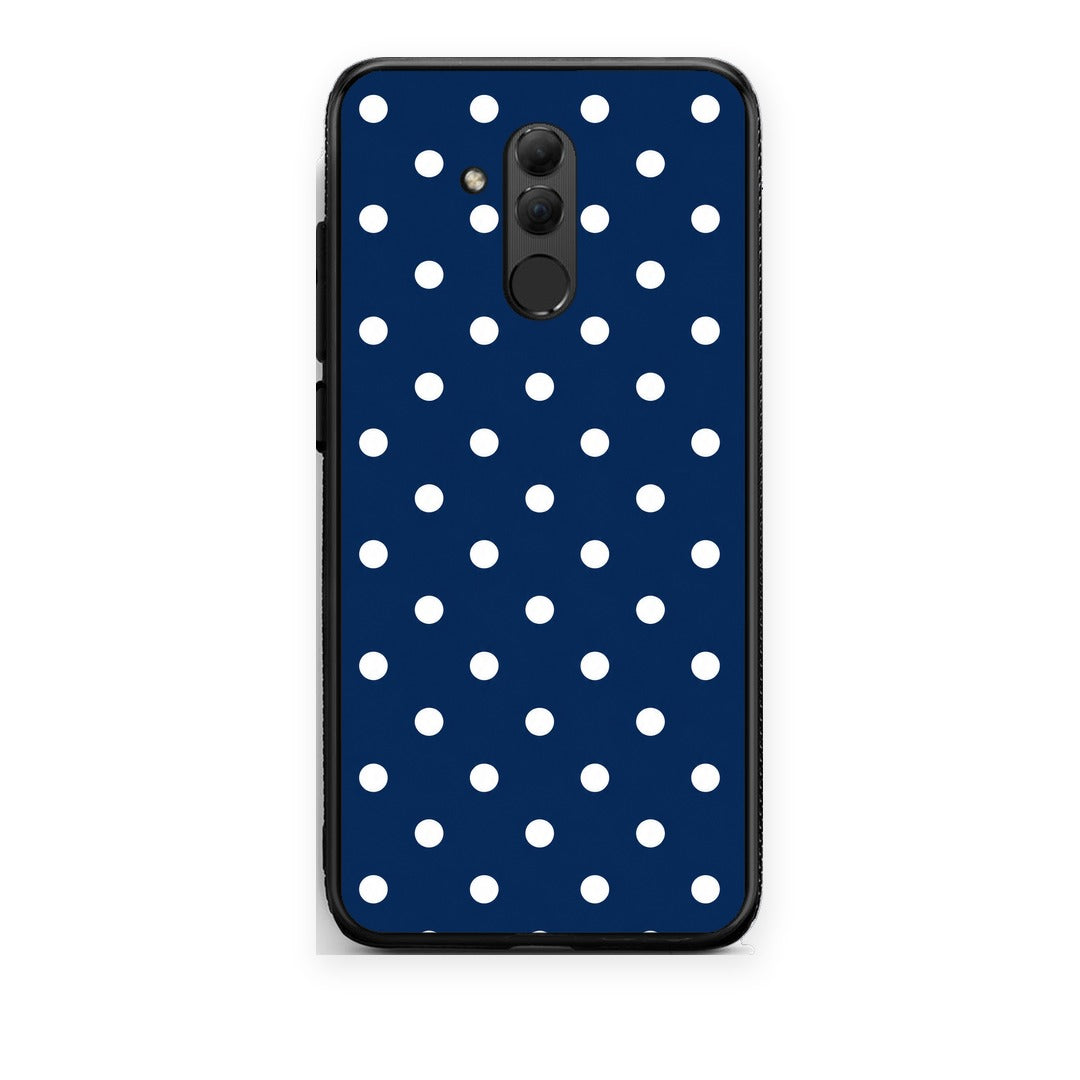 Θήκη Huawei Mate 20 Lite White Small Polka Dots on Navy από τη Smartfits με σχέδιο στο πίσω μέρος και μαύρο περίβλημα | Huawei Mate 20 Lite White Small Polka Dots on Navy case with colorful back and black bezels
