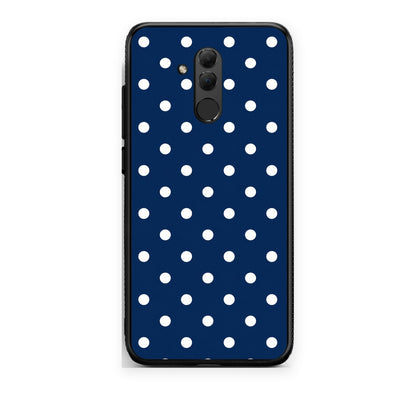 Θήκη Huawei Mate 20 Lite White Small Polka Dots on Navy από τη Smartfits με σχέδιο στο πίσω μέρος και μαύρο περίβλημα | Huawei Mate 20 Lite White Small Polka Dots on Navy case with colorful back and black bezels