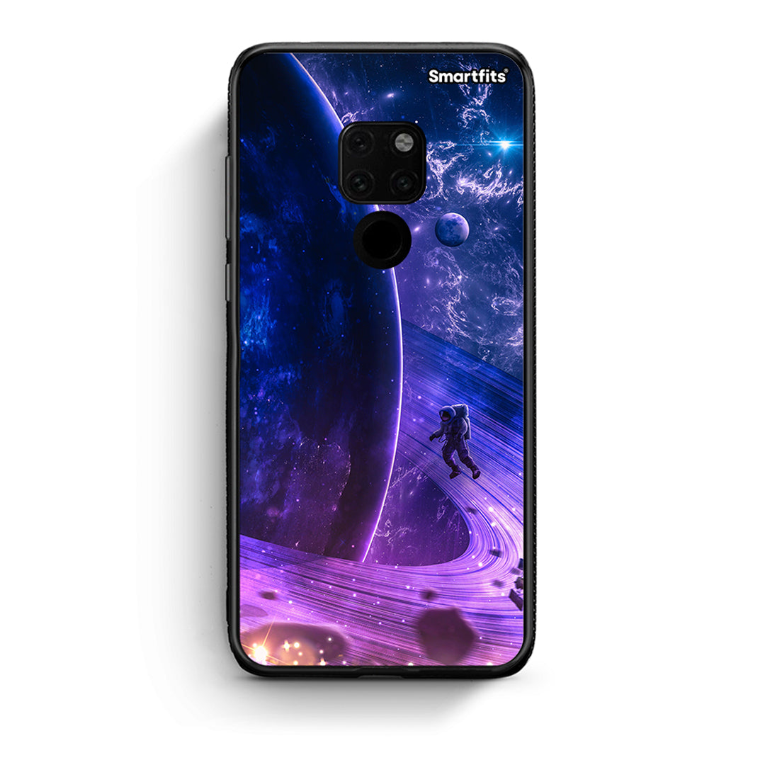 Huawei Mate 20 Lost Astronaut θήκη από τη Smartfits με σχέδιο στο πίσω μέρος και μαύρο περίβλημα | Smartphone case with colorful back and black bezels by Smartfits