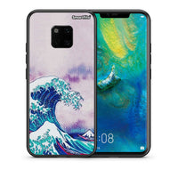 Thumbnail for Θήκη Huawei Mate 20 Pro Blue Waves από τη Smartfits με σχέδιο στο πίσω μέρος και μαύρο περίβλημα | Huawei Mate 20 Pro Blue Waves case with colorful back and black bezels