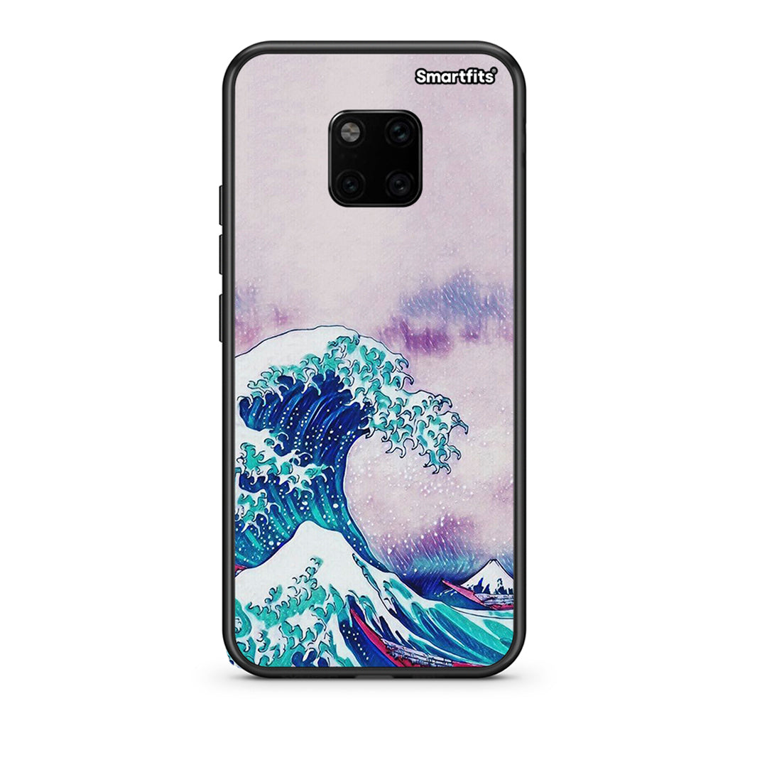 Huawei Mate 20 Pro Blue Waves θήκη από τη Smartfits με σχέδιο στο πίσω μέρος και μαύρο περίβλημα | Smartphone case with colorful back and black bezels by Smartfits