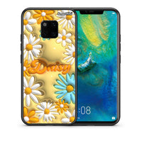 Thumbnail for Θήκη Huawei Mate 20 Pro Bubble Daisies από τη Smartfits με σχέδιο στο πίσω μέρος και μαύρο περίβλημα | Huawei Mate 20 Pro Bubble Daisies case with colorful back and black bezels