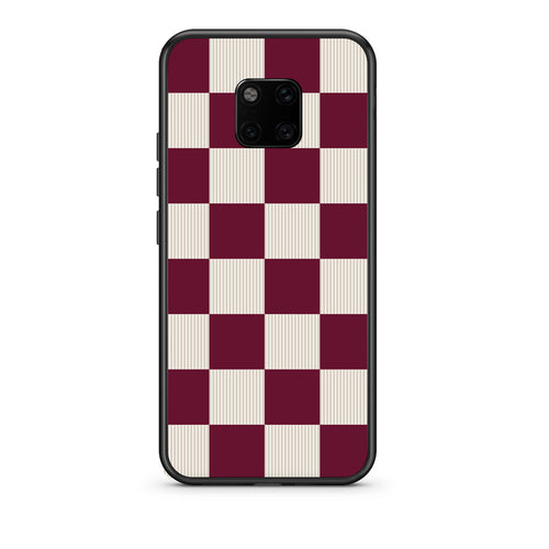 Θήκη Huawei Mate 20 Pro Burgundy and Cream Striped Checks από τη Smartfits με σχέδιο στο πίσω μέρος και μαύρο περίβλημα | Huawei Mate 20 Pro Burgundy and Cream Striped Checks case with colorful back and black bezels
