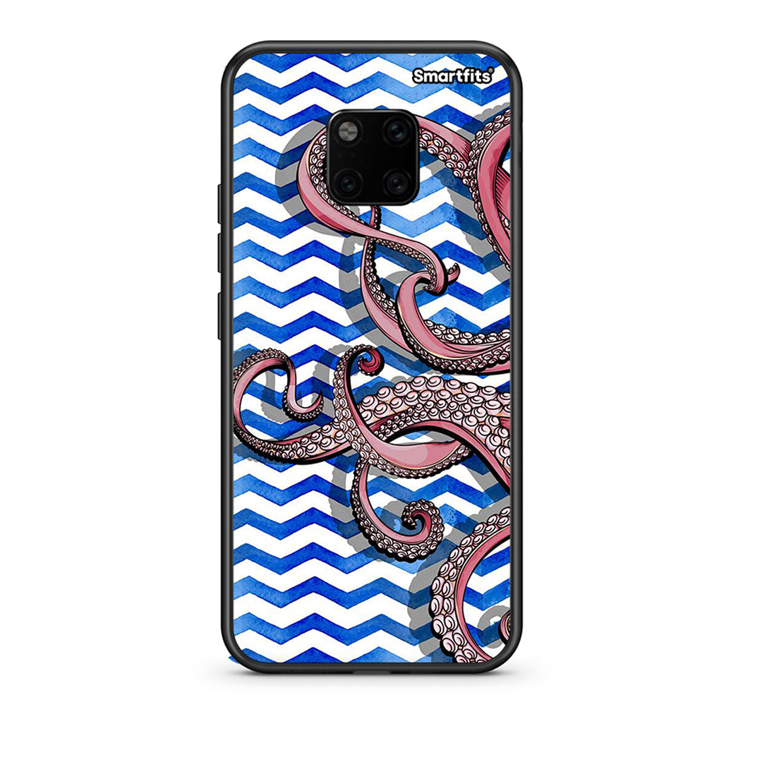 Huawei Mate 20 Pro Chevron Devilfish θήκη από τη Smartfits με σχέδιο στο πίσω μέρος και μαύρο περίβλημα | Smartphone case with colorful back and black bezels by Smartfits