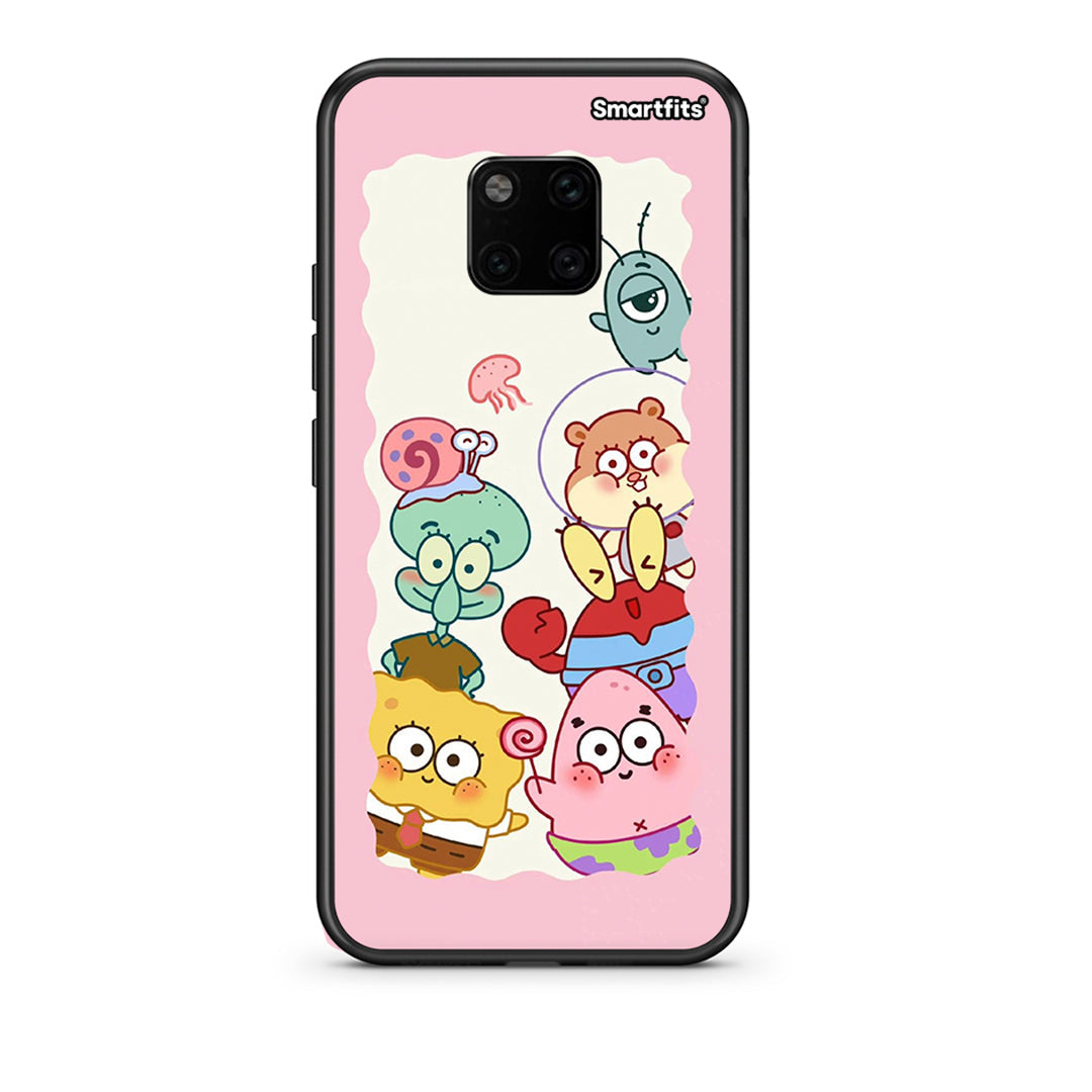 Huawei Mate 20 Pro Cute Companion θήκη από τη Smartfits με σχέδιο στο πίσω μέρος και μαύρο περίβλημα | Smartphone case with colorful back and black bezels by Smartfits
