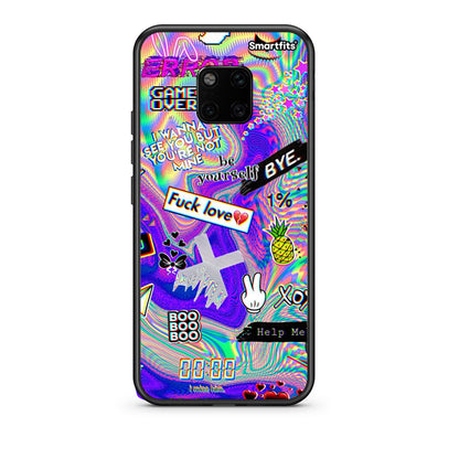 Huawei Mate 20 Pro Game Over θήκη από τη Smartfits με σχέδιο στο πίσω μέρος και μαύρο περίβλημα | Smartphone case with colorful back and black bezels by Smartfits