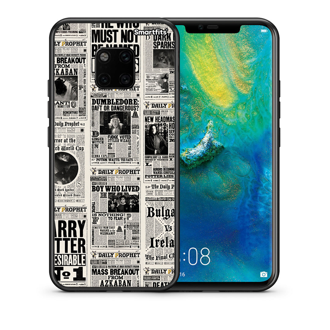 Θήκη Huawei Mate 20 Pro Harry Paper από τη Smartfits με σχέδιο στο πίσω μέρος και μαύρο περίβλημα | Huawei Mate 20 Pro Harry Paper case with colorful back and black bezels