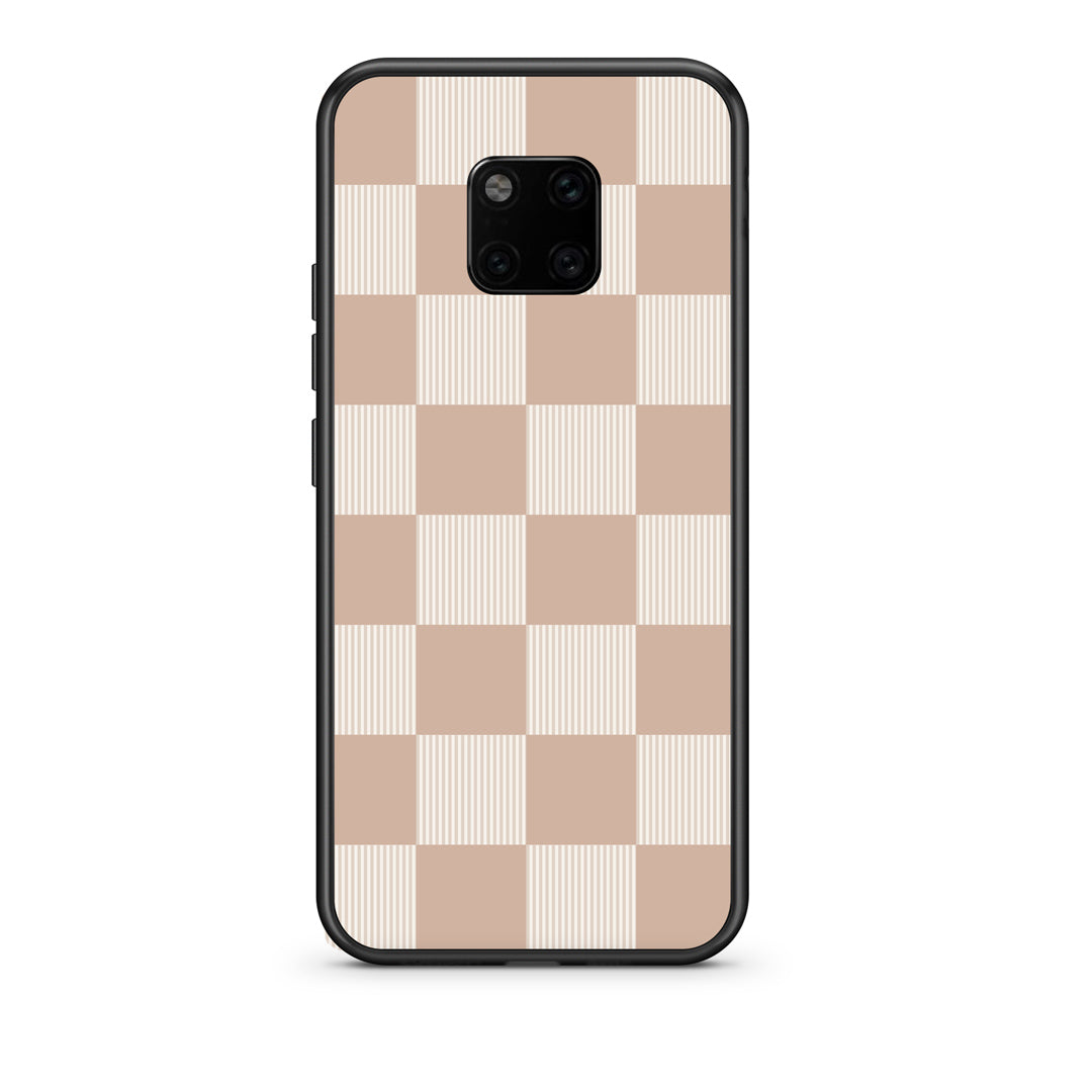 Θήκη Huawei Mate 20 Pro Latte and Cream Striped Checks από τη Smartfits με σχέδιο στο πίσω μέρος και μαύρο περίβλημα | Huawei Mate 20 Pro Latte and Cream Striped Checks case with colorful back and black bezels