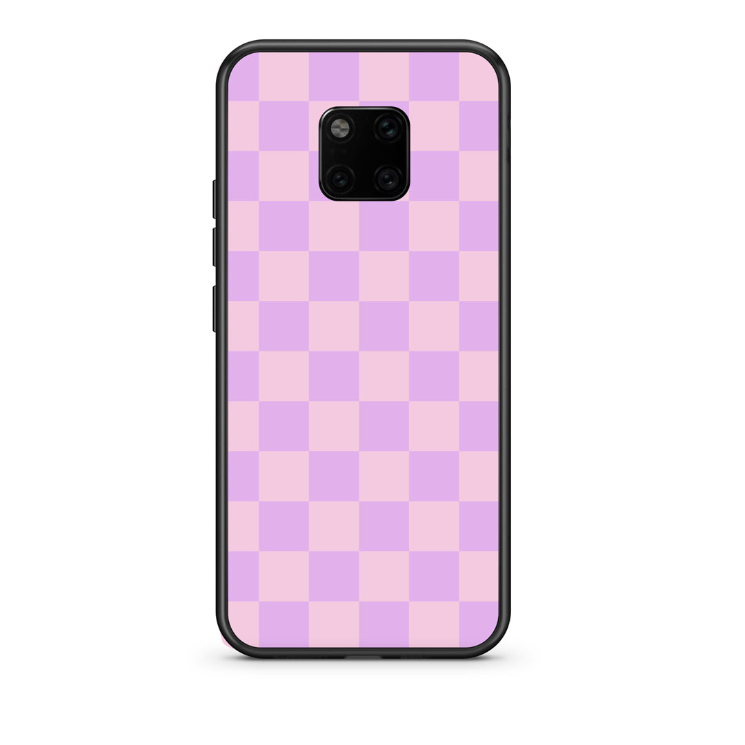 Θήκη Huawei Mate 20 Pro Lavender and Pink Checkerboard από τη Smartfits με σχέδιο στο πίσω μέρος και μαύρο περίβλημα | Huawei Mate 20 Pro Lavender and Pink Checkerboard case with colorful back and black bezels