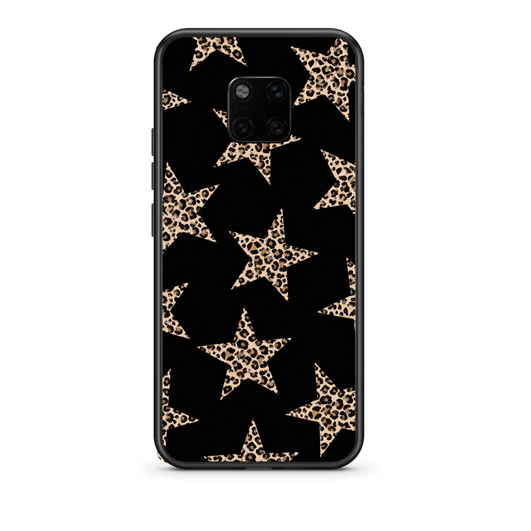 Θήκη Huawei Mate 20 Pro Leopard Stars on Black από τη Smartfits με σχέδιο στο πίσω μέρος και μαύρο περίβλημα | Huawei Mate 20 Pro Leopard Stars on Black case with colorful back and black bezels