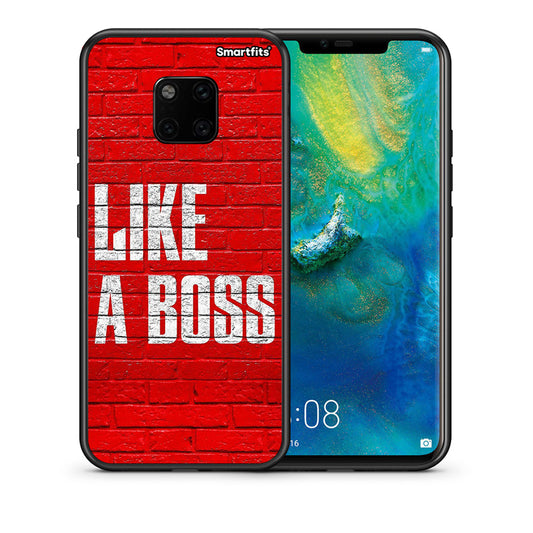Θήκη Huawei Mate 20 Pro Like A Boss από τη Smartfits με σχέδιο στο πίσω μέρος και μαύρο περίβλημα | Huawei Mate 20 Pro Like A Boss case with colorful back and black bezels