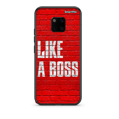 Huawei Mate 20 Pro Like A Boss θήκη από τη Smartfits με σχέδιο στο πίσω μέρος και μαύρο περίβλημα | Smartphone case with colorful back and black bezels by Smartfits