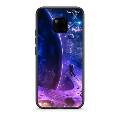 Huawei Mate 20 Pro Lost Astronaut θήκη από τη Smartfits με σχέδιο στο πίσω μέρος και μαύρο περίβλημα | Smartphone case with colorful back and black bezels by Smartfits