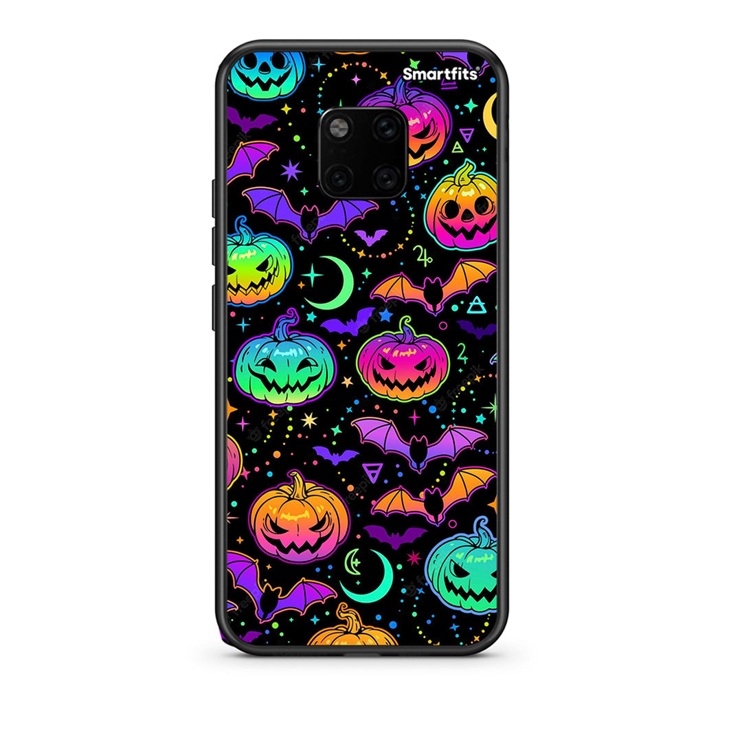 Huawei Mate 20 Pro Neon Halloween θήκη από τη Smartfits με σχέδιο στο πίσω μέρος και μαύρο περίβλημα | Smartphone case with colorful back and black bezels by Smartfits