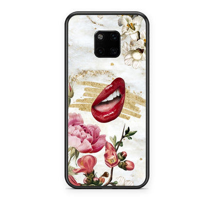 Θήκη Huawei Mate 20 Pro Red Lips από τη Smartfits με σχέδιο στο πίσω μέρος και μαύρο περίβλημα | Huawei Mate 20 Pro Red Lips case with colorful back and black bezels