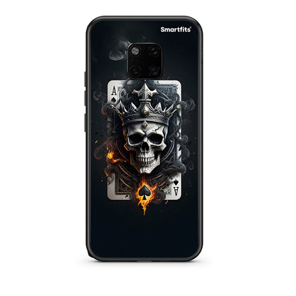 Huawei Mate 20 Pro Skull King Ace θήκη από τη Smartfits με σχέδιο στο πίσω μέρος και μαύρο περίβλημα | Smartphone case with colorful back and black bezels by Smartfits
