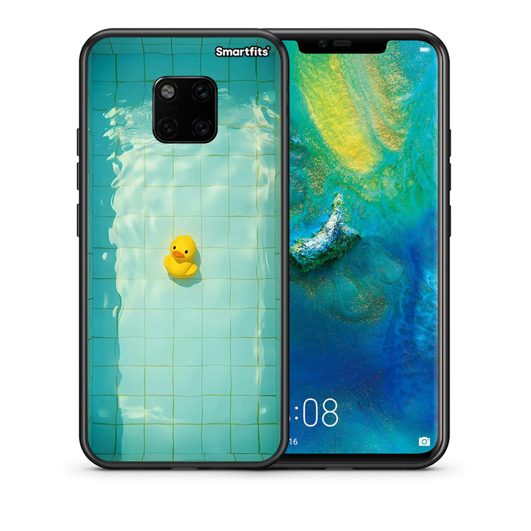 Θήκη Huawei Mate 20 Pro Yellow Duck από τη Smartfits με σχέδιο στο πίσω μέρος και μαύρο περίβλημα | Huawei Mate 20 Pro Yellow Duck case with colorful back and black bezels