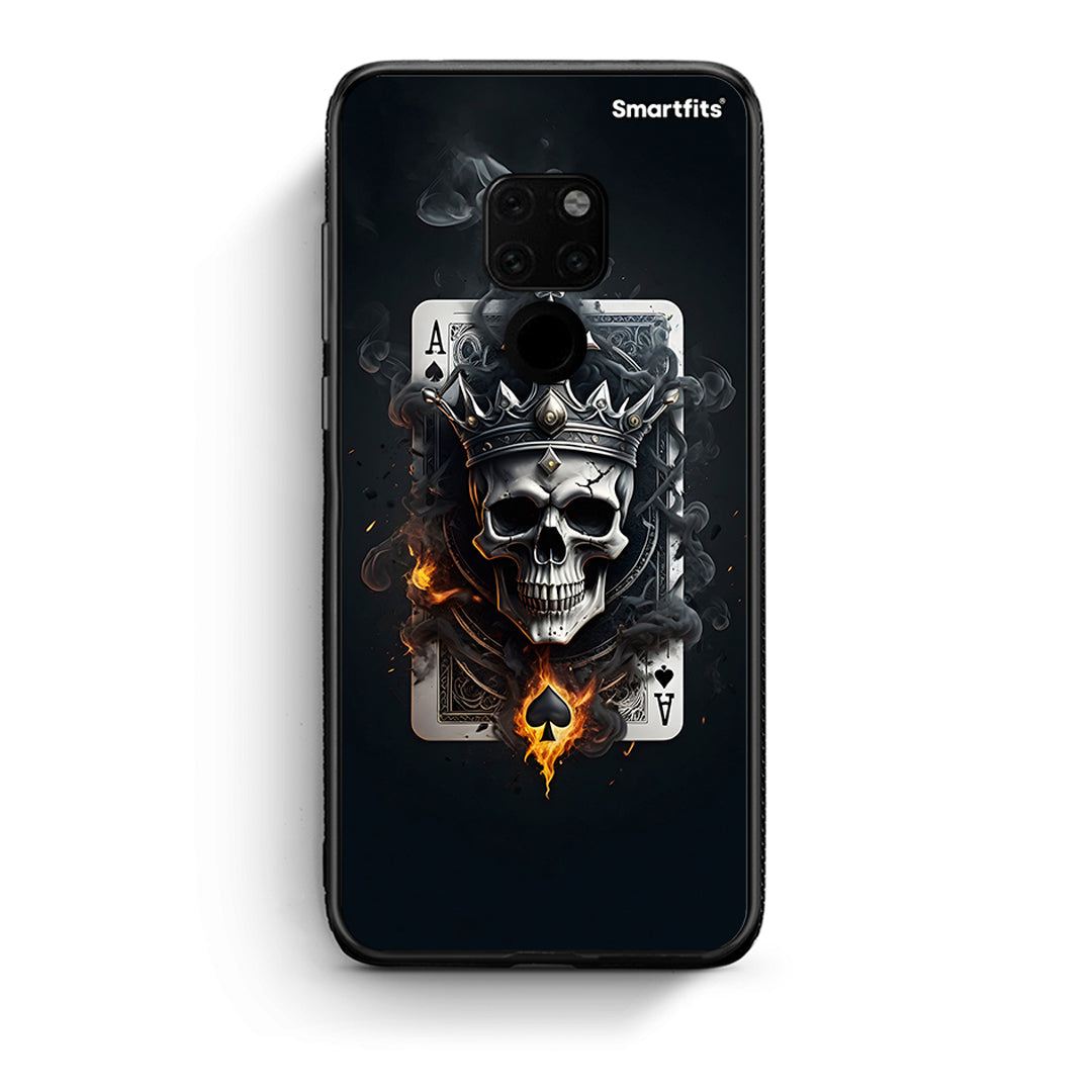 Huawei Mate 20 Skull King Ace θήκη από τη Smartfits με σχέδιο στο πίσω μέρος και μαύρο περίβλημα | Smartphone case with colorful back and black bezels by Smartfits