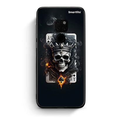 Huawei Mate 20 Skull King Ace θήκη από τη Smartfits με σχέδιο στο πίσω μέρος και μαύρο περίβλημα | Smartphone case with colorful back and black bezels by Smartfits
