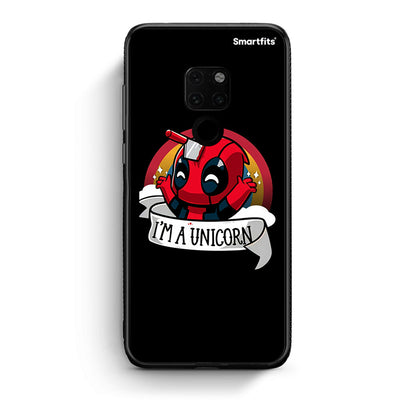 Huawei Mate 20 Unicorn Deadpool θήκη από τη Smartfits με σχέδιο στο πίσω μέρος και μαύρο περίβλημα | Smartphone case with colorful back and black bezels by Smartfits