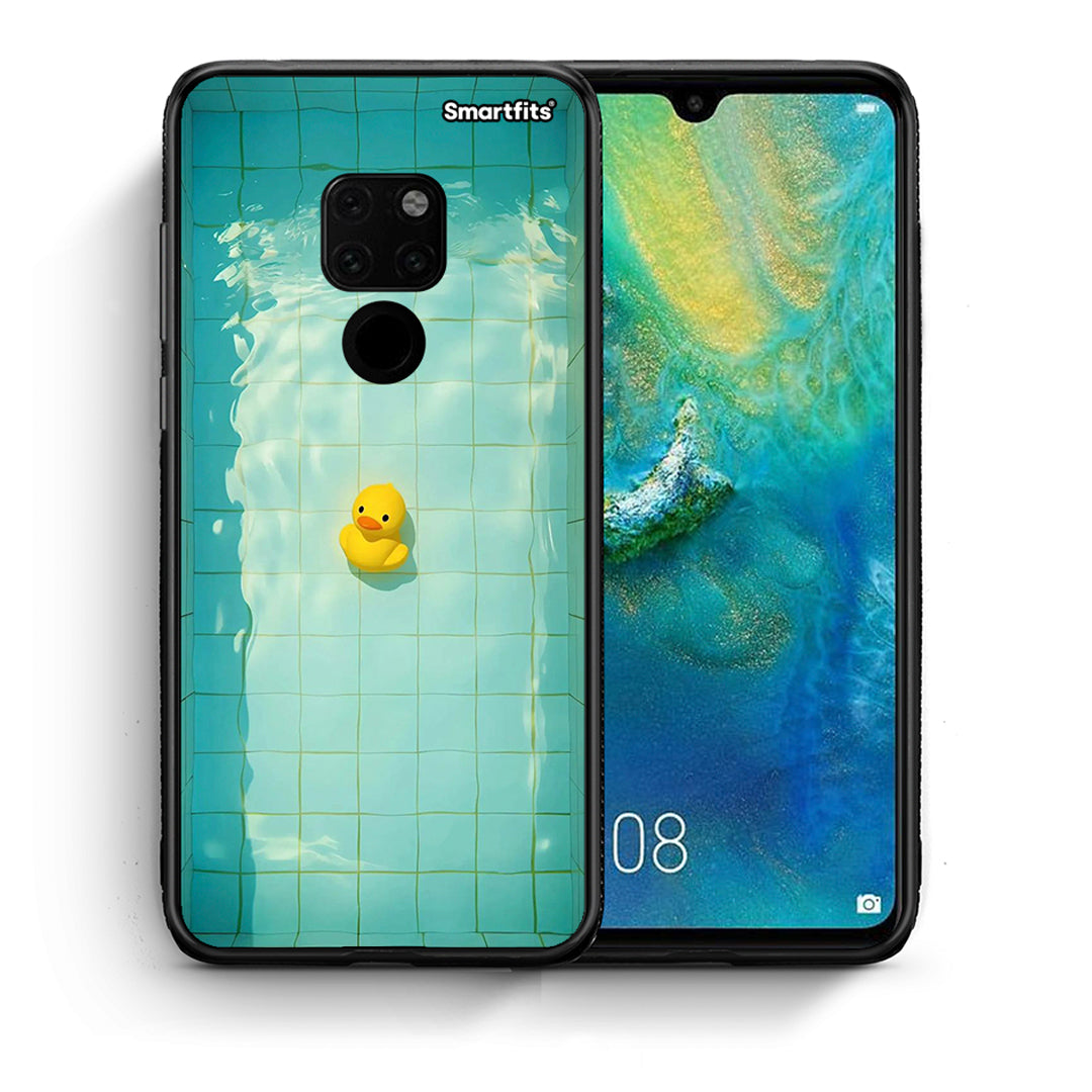 Θήκη Huawei Mate 20 Yellow Duck από τη Smartfits με σχέδιο στο πίσω μέρος και μαύρο περίβλημα | Huawei Mate 20 Yellow Duck case with colorful back and black bezels