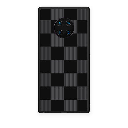 Θήκη Huawei Mate 30 Pro Black and Charcoal Striped Checks από τη Smartfits με σχέδιο στο πίσω μέρος και μαύρο περίβλημα | Huawei Mate 30 Pro Black and Charcoal Striped Checks case with colorful back and black bezels