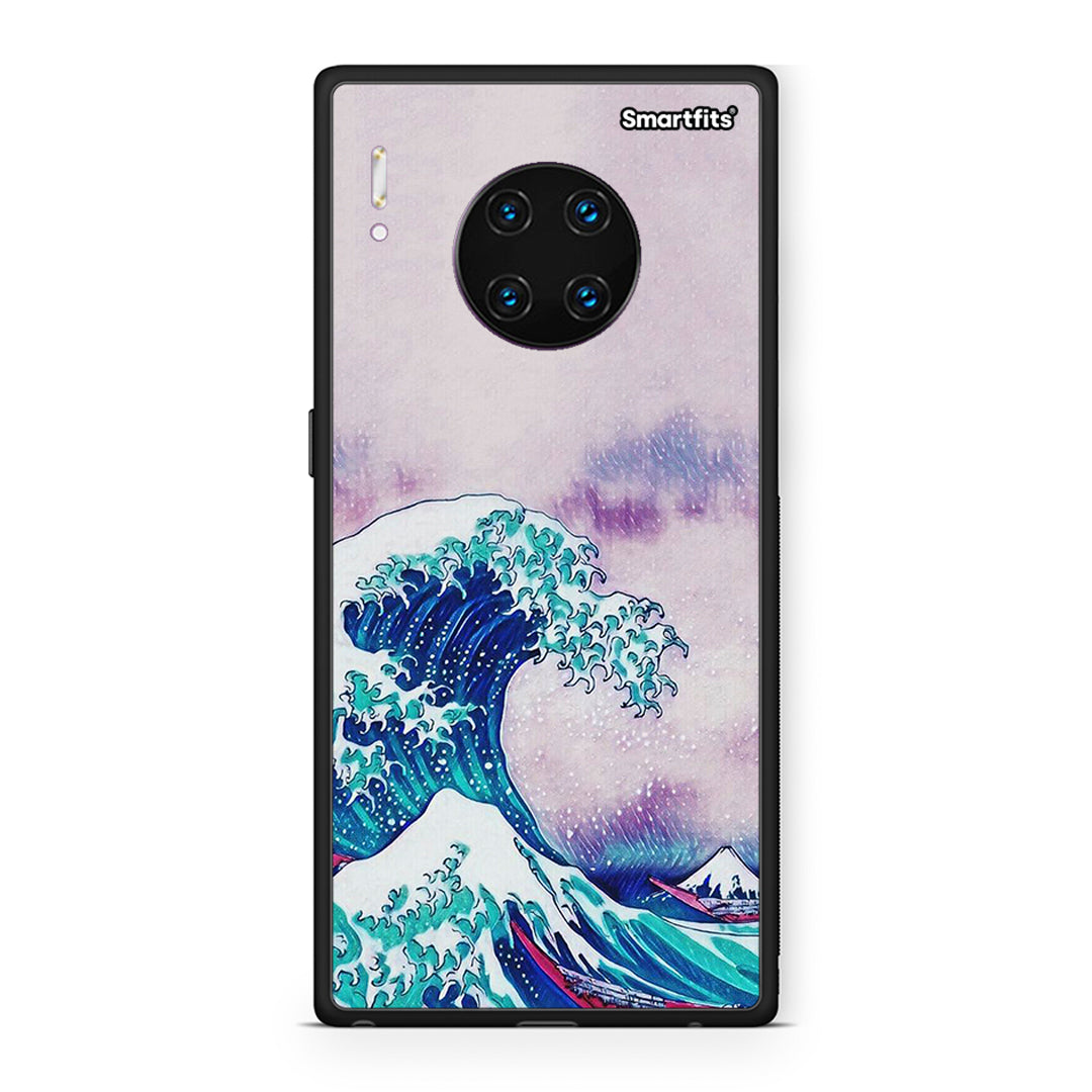 Huawei Mate 30 Pro Blue Waves θήκη από τη Smartfits με σχέδιο στο πίσω μέρος και μαύρο περίβλημα | Smartphone case with colorful back and black bezels by Smartfits