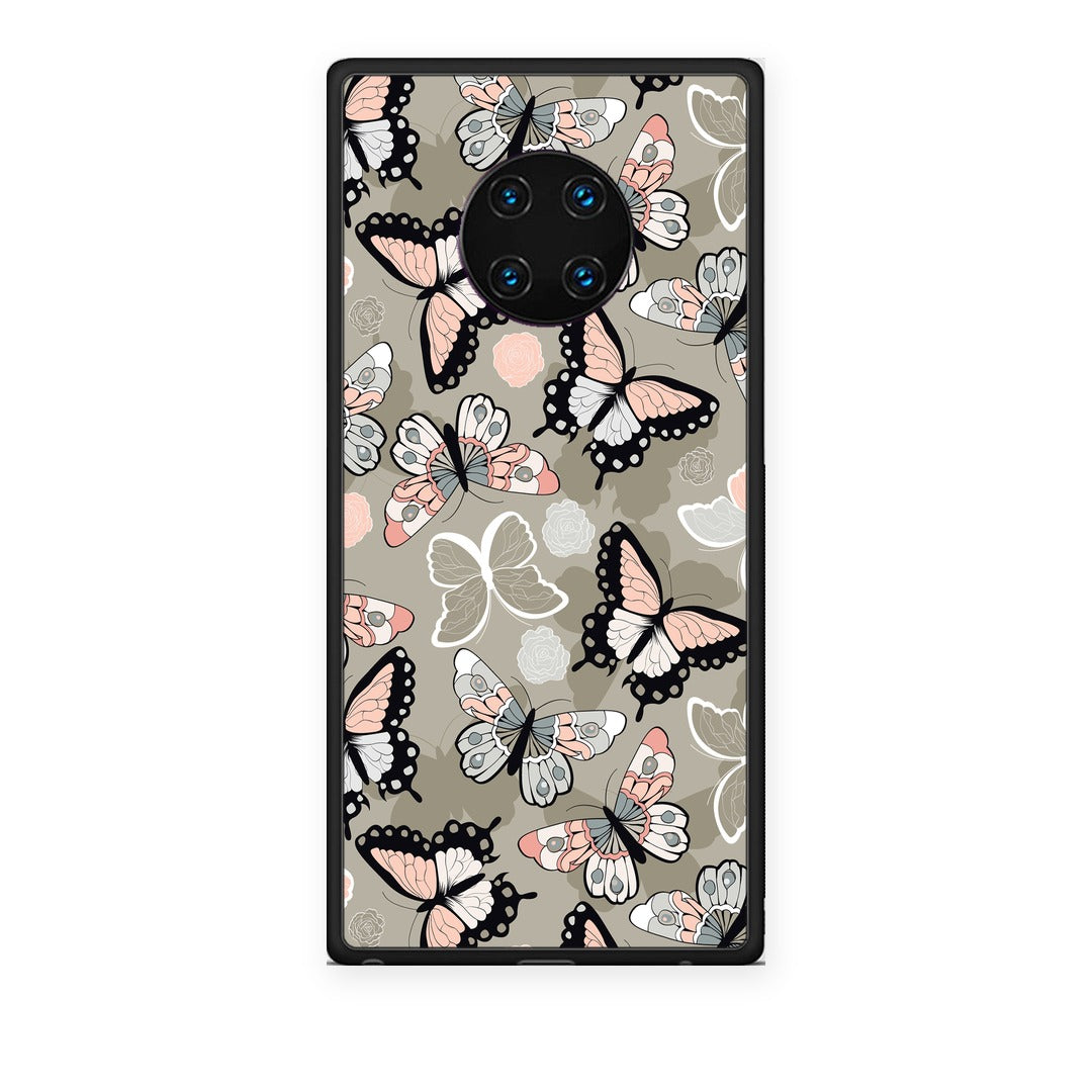 Θήκη Huawei Mate 30 Pro Boho Butterflies από τη Smartfits με σχέδιο στο πίσω μέρος και μαύρο περίβλημα | Huawei Mate 30 Pro Boho Butterflies case with colorful back and black bezels