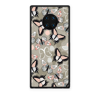 Θήκη Huawei Mate 30 Pro Boho Butterflies από τη Smartfits με σχέδιο στο πίσω μέρος και μαύρο περίβλημα | Huawei Mate 30 Pro Boho Butterflies case with colorful back and black bezels