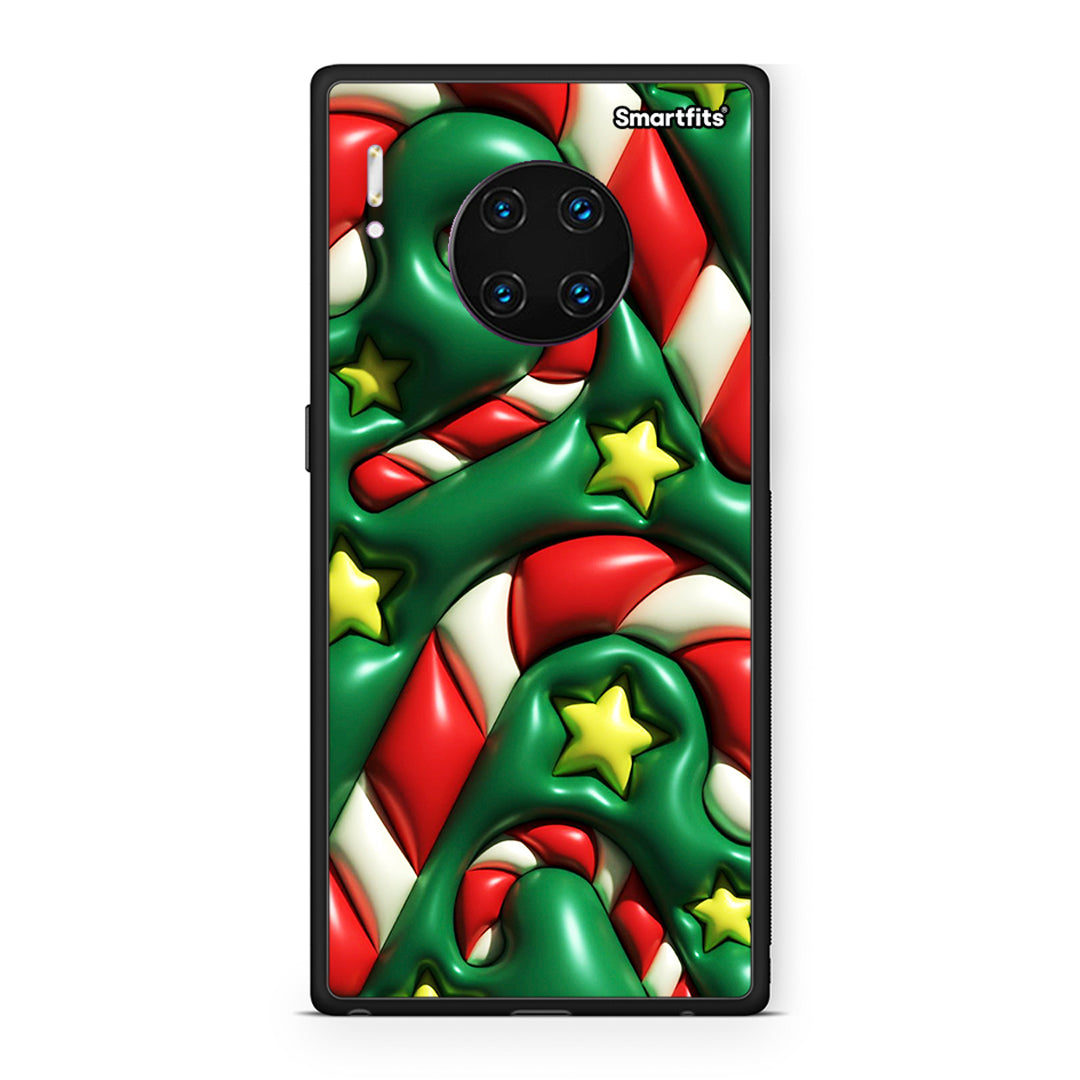 Huawei Mate 30 Pro Christmas Bubbles θήκη από τη Smartfits με σχέδιο στο πίσω μέρος και μαύρο περίβλημα | Smartphone case with colorful back and black bezels by Smartfits