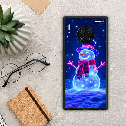 Christmas Neon Snowman - Huawei Mate 30 Pro θήκη