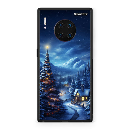 Huawei Mate 30 Pro Christmas Scenery θήκη από τη Smartfits με σχέδιο στο πίσω μέρος και μαύρο περίβλημα | Smartphone case with colorful back and black bezels by Smartfits