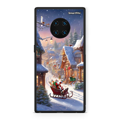 Huawei Mate 30 Pro Christmas Snow θήκη από τη Smartfits με σχέδιο στο πίσω μέρος και μαύρο περίβλημα | Smartphone case with colorful back and black bezels by Smartfits