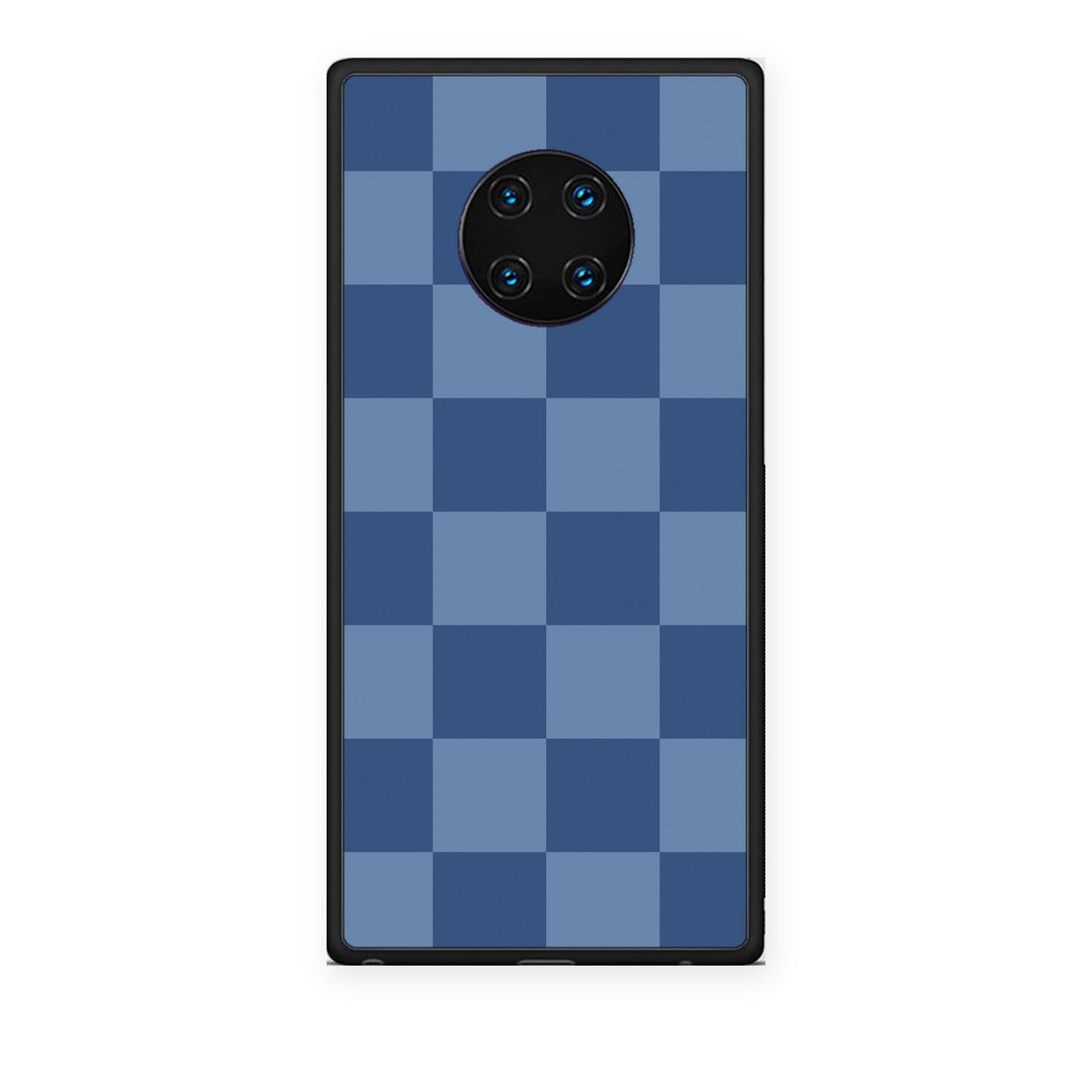 Θήκη Huawei Mate 30 Pro Denim Blue Checkerboard από τη Smartfits με σχέδιο στο πίσω μέρος και μαύρο περίβλημα | Huawei Mate 30 Pro Denim Blue Checkerboard case with colorful back and black bezels
