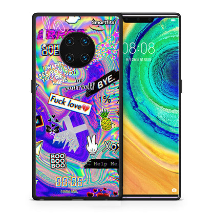 Θήκη Huawei Mate 30 Pro Game Over από τη Smartfits με σχέδιο στο πίσω μέρος και μαύρο περίβλημα | Huawei Mate 30 Pro Game Over case with colorful back and black bezels