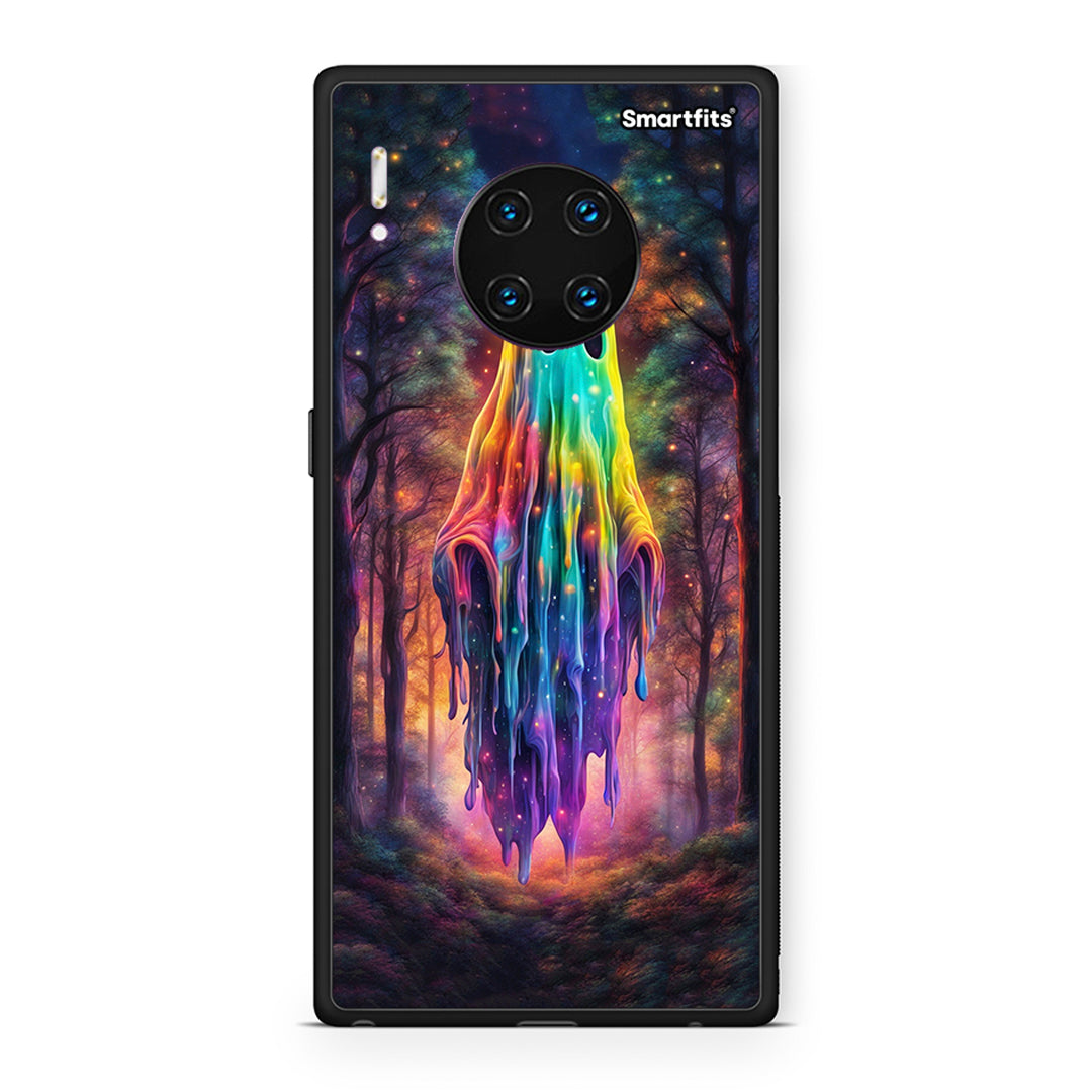 Huawei Mate 30 Pro Halloween Ghost θήκη από τη Smartfits με σχέδιο στο πίσω μέρος και μαύρο περίβλημα | Smartphone case with colorful back and black bezels by Smartfits