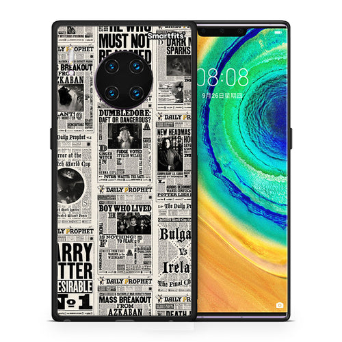 Θήκη Huawei Mate 30 Pro Harry Paper από τη Smartfits με σχέδιο στο πίσω μέρος και μαύρο περίβλημα | Huawei Mate 30 Pro Harry Paper case with colorful back and black bezels