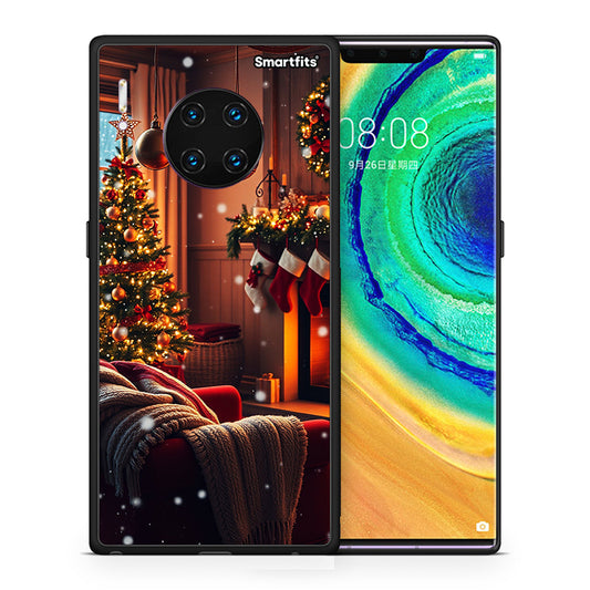 Θήκη Huawei Mate 30 Pro Home For Christmas από τη Smartfits με σχέδιο στο πίσω μέρος και μαύρο περίβλημα | Huawei Mate 30 Pro Home For Christmas case with colorful back and black bezels