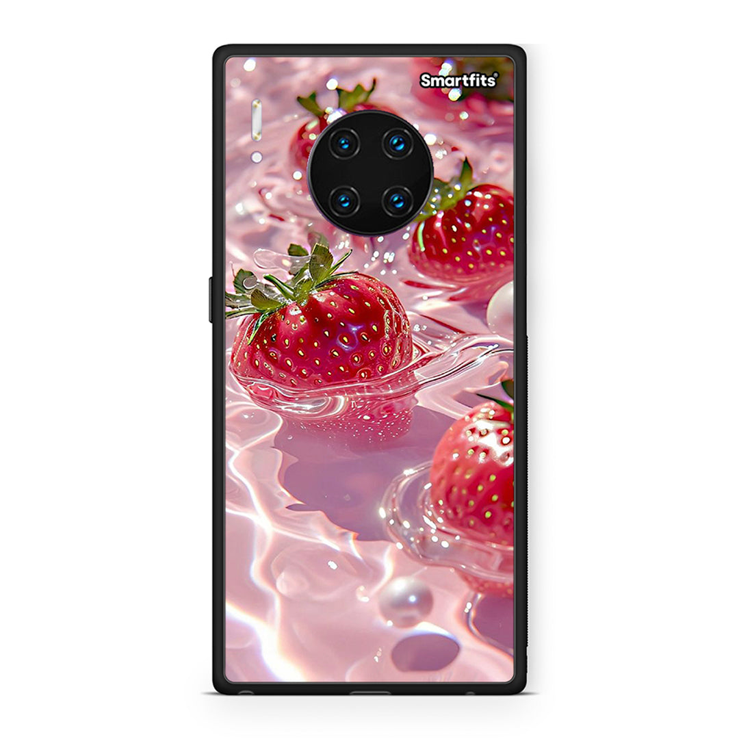 Huawei Mate 30 Pro Juicy Strawberries θήκη από τη Smartfits με σχέδιο στο πίσω μέρος και μαύρο περίβλημα | Smartphone case with colorful back and black bezels by Smartfits