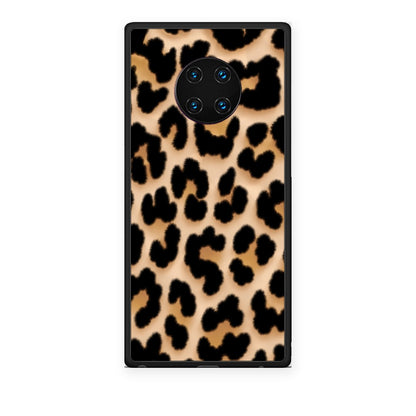 Θήκη Huawei Mate 30 Pro Leopard Print Tan Large από τη Smartfits με σχέδιο στο πίσω μέρος και μαύρο περίβλημα | Huawei Mate 30 Pro Leopard Print Tan Large case with colorful back and black bezels