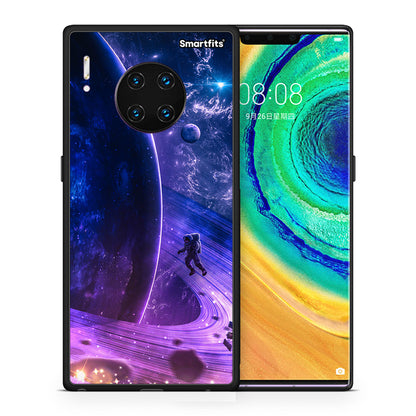 Θήκη Huawei Mate 30 Pro Lost Astronaut από τη Smartfits με σχέδιο στο πίσω μέρος και μαύρο περίβλημα | Huawei Mate 30 Pro Lost Astronaut case with colorful back and black bezels